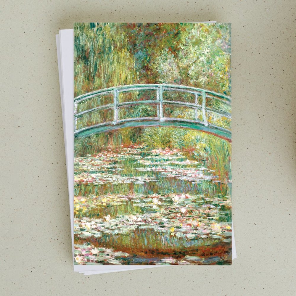 Pack of 5 cards and envelopes Claude Monet Water lilies, A7 foledd cards